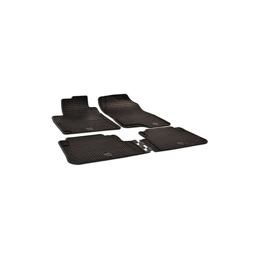 WALSER Tailored 50425 Floor mat set Elastomer, Front and Rear, Quantity: 4, Black