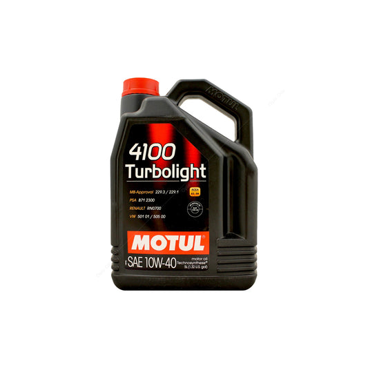 Motul 4100 Turbolight 10w-40 Technosynthese Synthetic Car Engine Oil 5l