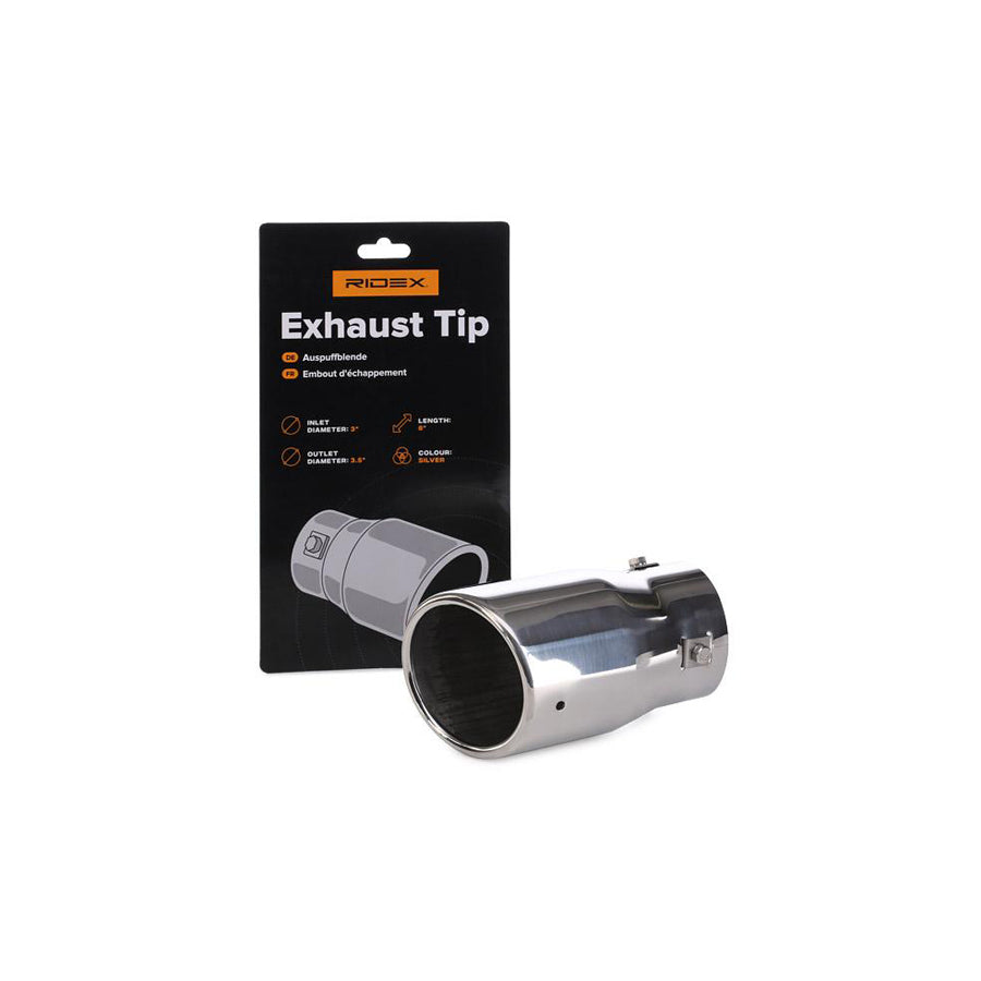 RIDEX 181A0003 Exhaust tip Silver