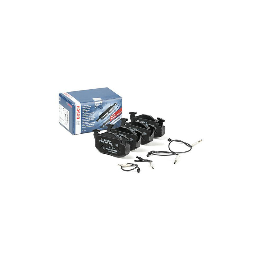 Bosch 0986461763 Brake Pad Set Incl Wear Warning Contact With Anti Squeak Plate BP611
