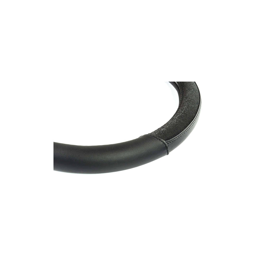 AMiO SWC-28-M 02567 Steering wheel cover Black, ?: 37-39cm, Leatherette