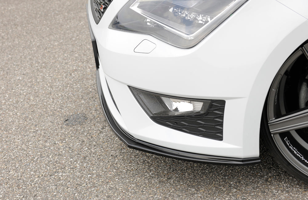 Rieger 00088105 SEAT 5F Front Splitter (Leon FR & Leon Cupra) - Glossy Black