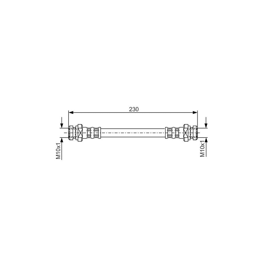 BOSCH 1 987 476 195 Brake Hose 210Mm M10X1 