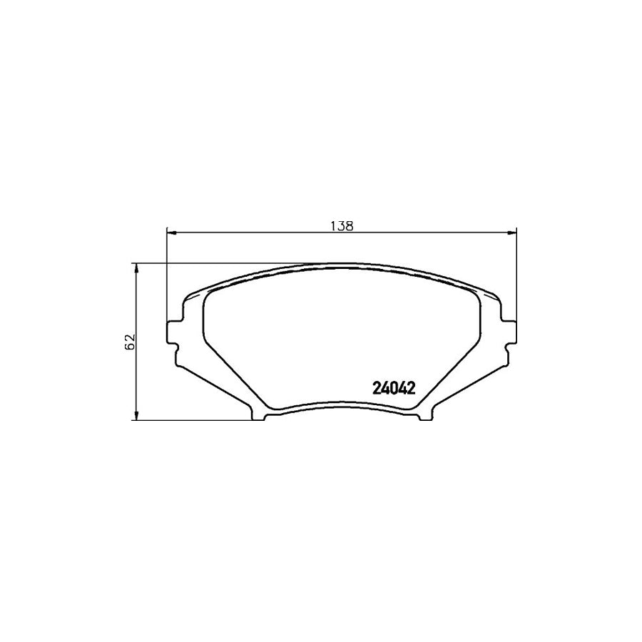 Hella 8DB 355 010 881 Brake Pad Set For Mazda Rx 8 Se Fe Not Prepared For Wear Indicator