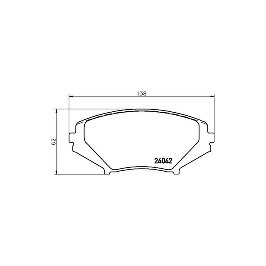 Hella 8DB 355 010 881 Brake Pad Set For Mazda Rx 8 Se Fe Not Prepared For Wear Indicator