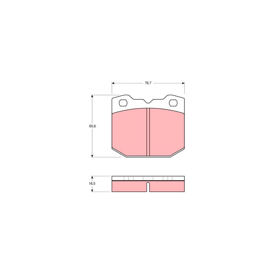 TRW Gdb684 Brake Pad Set For Alfa Romeo Gtv 116 Not Prepared For Wear Indicator