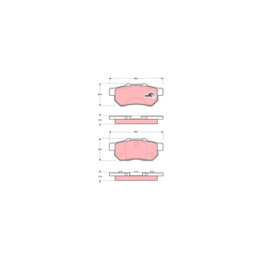 TRW Gdb3113 Brake Pad Set Not Prepared For Wear Indicator With Brake Caliper Screws With Accessories