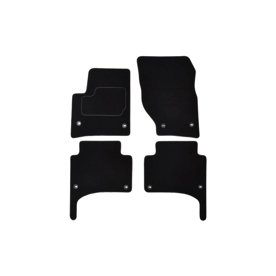 MAMMOOTH A041 VW375 PRM 01 Floor mat set for VW Touareg I (7LA, 7L6, 7L7) Textile, Front and Rear, Quantity: 4, Black