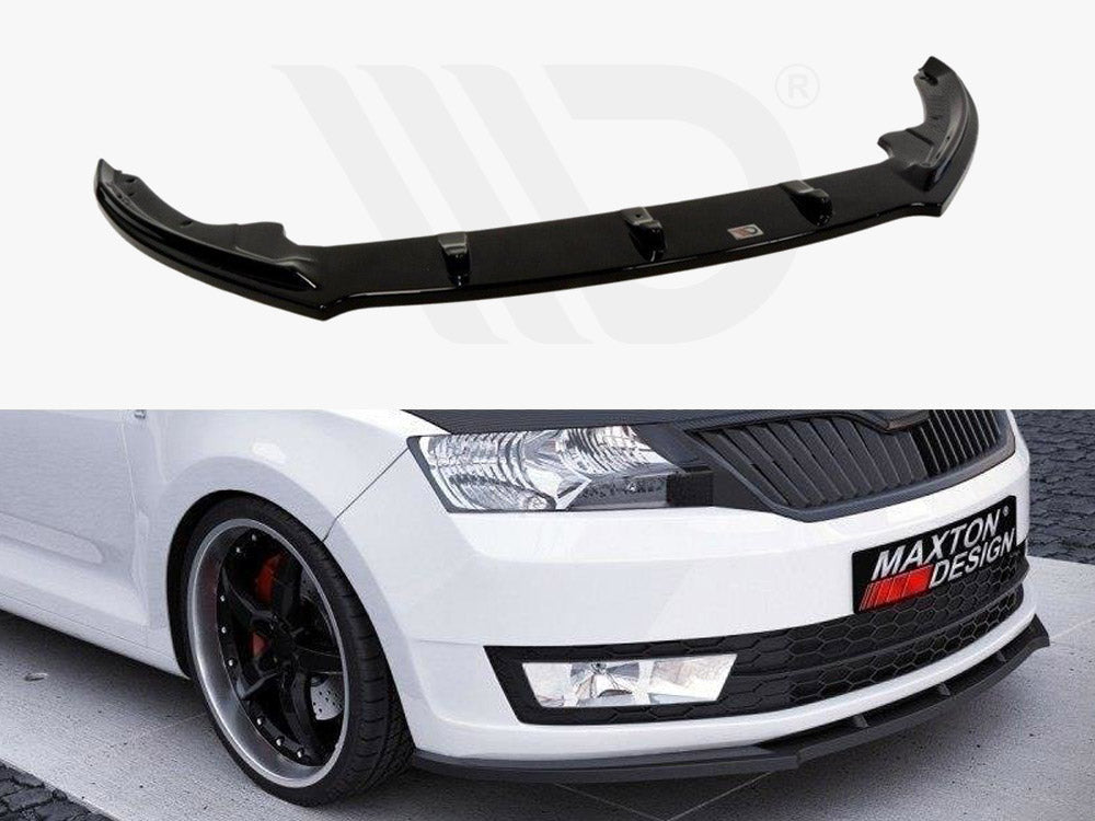 Maxton Design SK-RA-1-FD1T Front Splitter Skoda Rapidfits | Duco Car Parts UK Car Parts