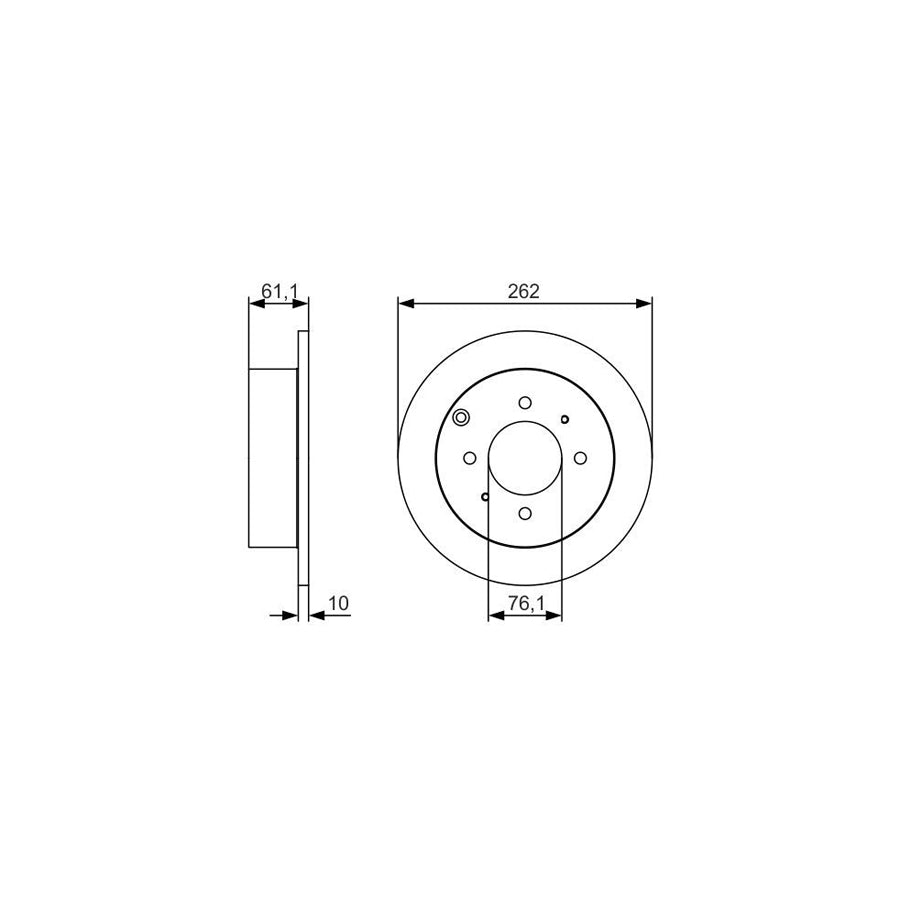 BOSCH 0 986 479 S68 Brake Disc Solid Oiled