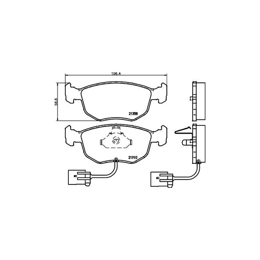 Hella 8DB 355 007 991 Brake Pad Set With Integrated Wear Warning Contact
