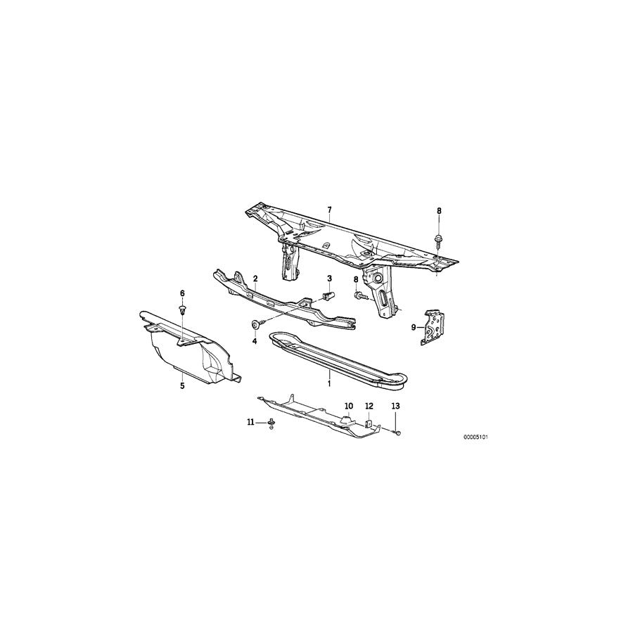 Genuine BMW 41111957186 E34 E32 Cross Member Front (Inc. 520i, 750iL & M5) | Duco Car Parts UK Car Parts