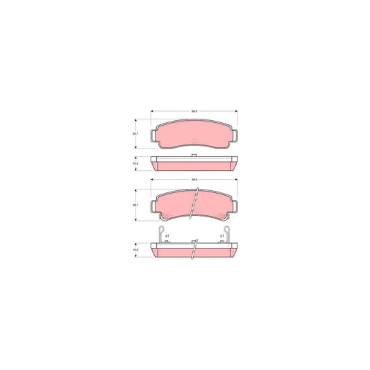 TRW Gdb1014 Brake Pad Set With Acoustic Wear Warning