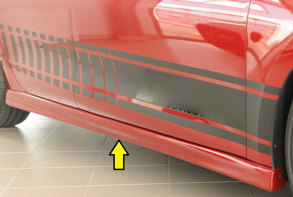 Rieger 00027052 Seat Leon KL Right Side Skirt -  Matte Black