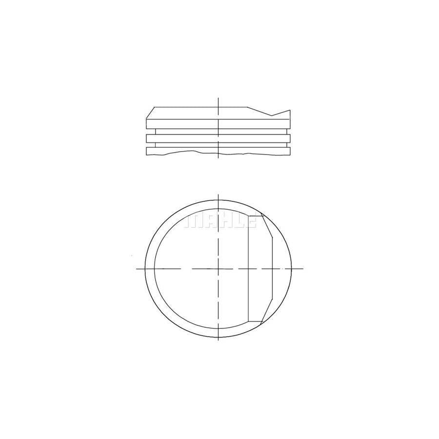 MAHLE ORIGINAL 034 81 01 Piston 81,26 mm, without cooling duct