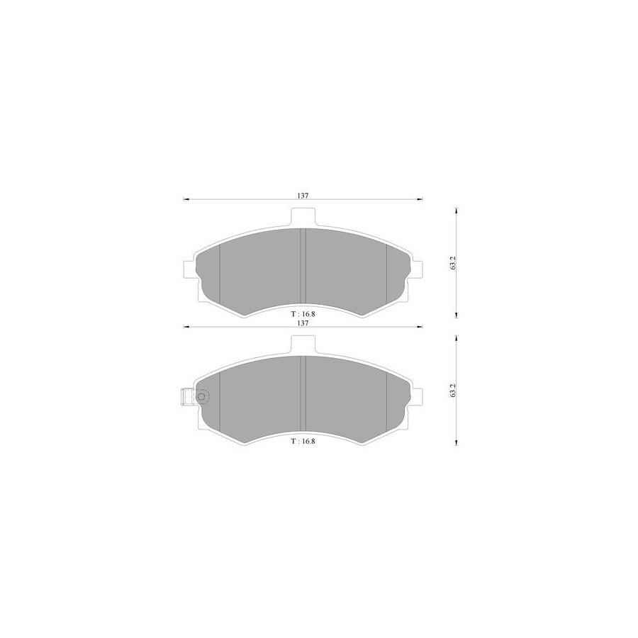 Bosch 0986Ab3050 Brake Pad Set BP3050