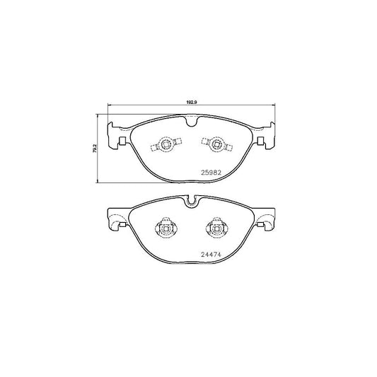 Brembo P 36 029 Brake Pad Set For Jaguar F Type Prepared For Wear Indicator