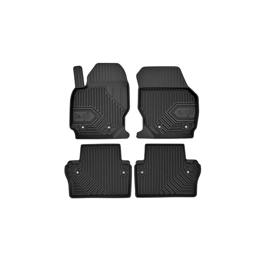 FROGUM Tailored 77407855 Floor mat set for VOLVO V70 III (BW, 135) Elastomer, Front and Rear, Quantity: 4, Black, (LHD)