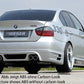 Rieger 00099578 BMW 3 Series E90 E91 Rear Diffuser for Twin Tailpipe Left & Right - Carbon-Look