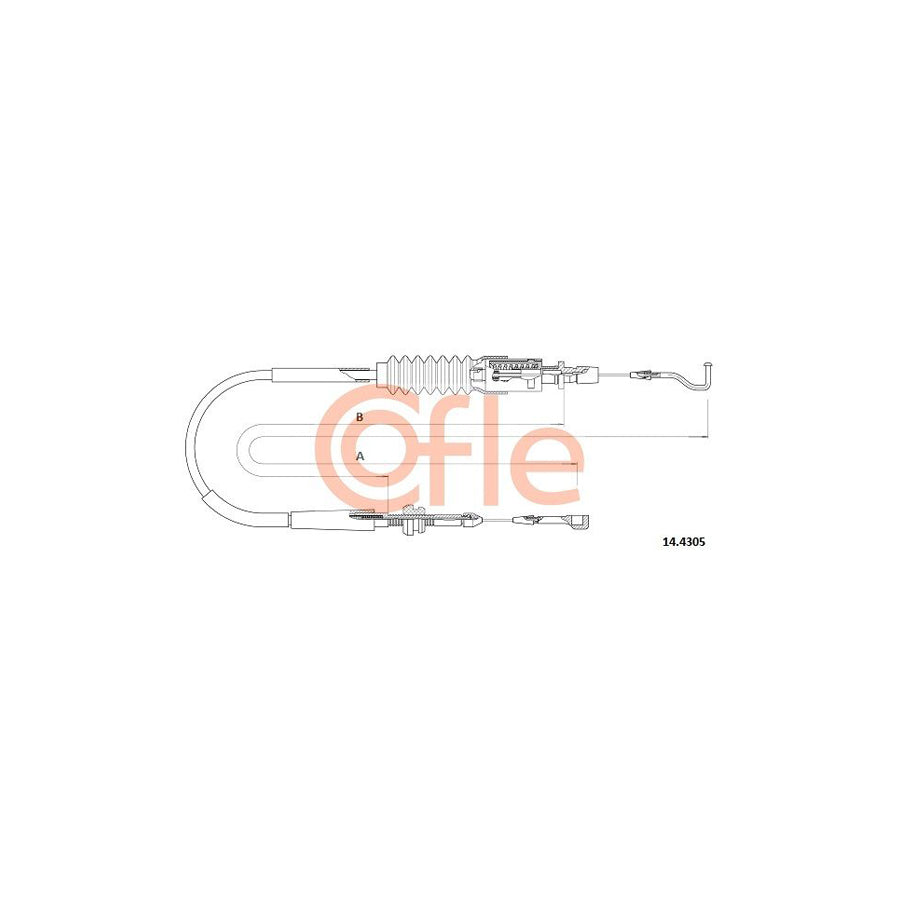 COFLE 14.4305 Throttle Cable for VW TRANSPORTER | Duco Car Parts UK Car Parts