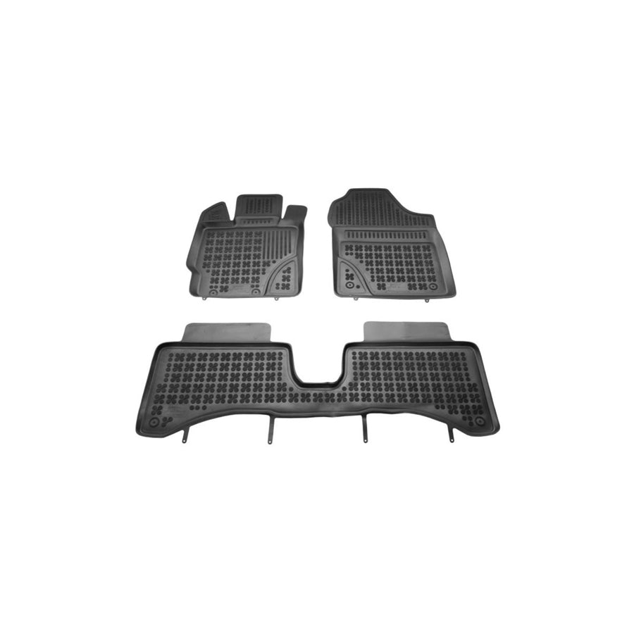 REZAW PLAST 201424 Floor mat set for TOYOTA Yaris III Hatchback (XP13) Elastomer, Front and Rear, Black
