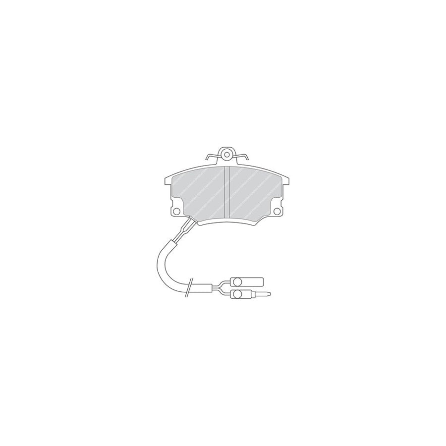 Ferodo Premier Fdb350 Brake Pad Set For Lancia Prisma 831 Incl Wear Warning Contact