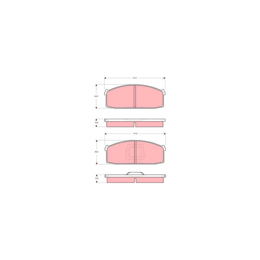 TRW Gdb213 Brake Pad Set Not Prepared For Wear Indicator