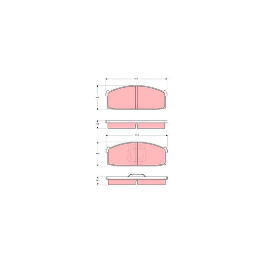 TRW Gdb213 Brake Pad Set Not Prepared For Wear Indicator