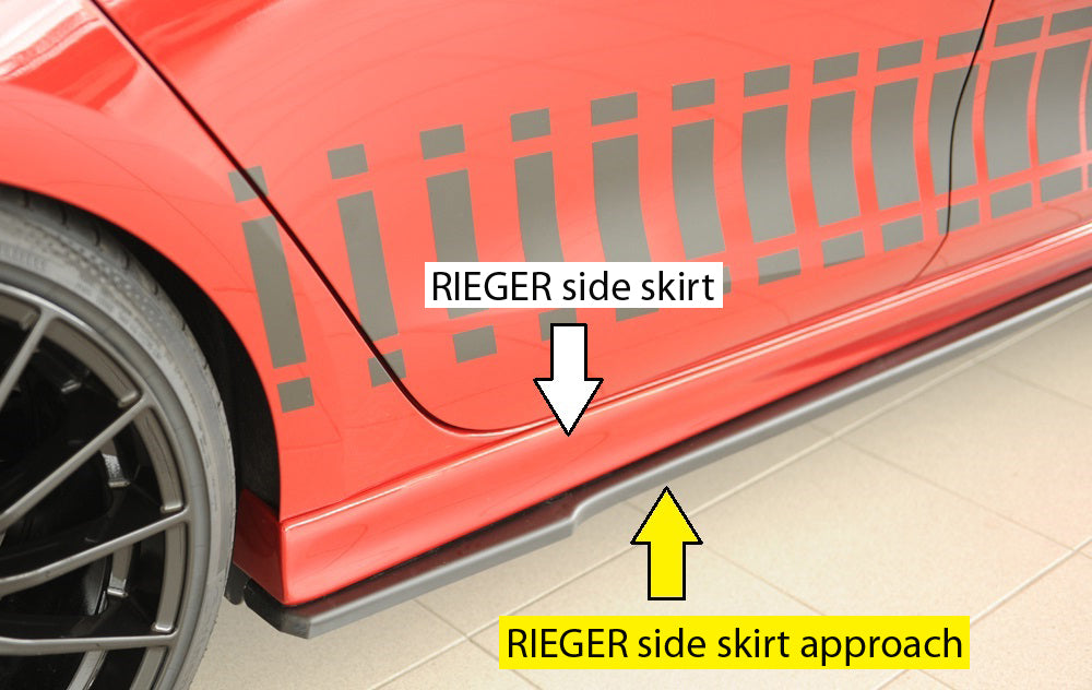 Rieger 00027054 Seat Leon KL Right Side Skirt Splitter -  Matte Black