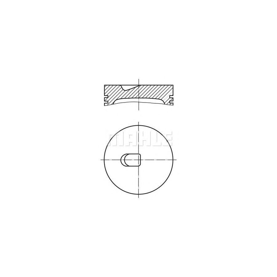 MAHLE ORIGINAL 6760900 Piston 80,6 mm, with piston rings, with piston ring carrier
