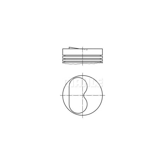 MAHLE ORIGINAL 007 28 02 Piston 83,2 mm, with piston rings, with piston ring carrier