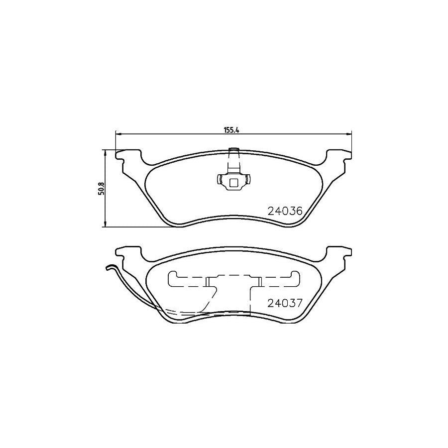 Hella 8DB 355 023 111 Brake Pad Set For Chrysler Voyager Grand Voyager Iii Gs Not Prepared For Wear Indicator