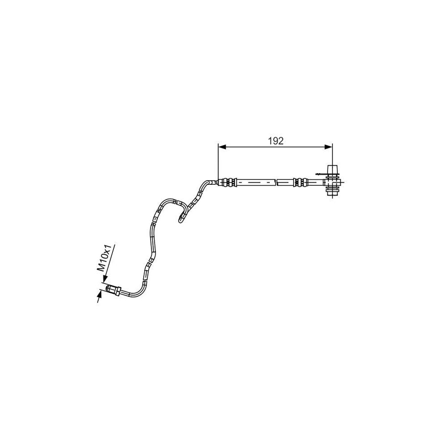 BOSCH 1 987 481 536 Brake Hose 192Mm