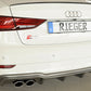 Rieger 00099615 Audi 8V S3 Rear Diffuser for Original Twin Tailpipe Left & Right - Carbon-Look