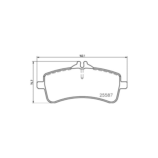 Brembo P 50 131 Brake Pad Set Suitable For Mercedes Benz S Class Prepared For Wear Indicator With Brake Caliper Screws