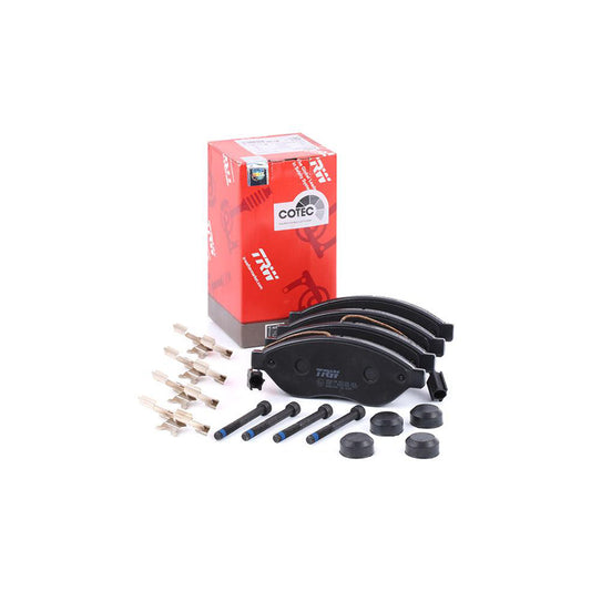 TRW Cotec Gdb1681 Brake Pad Set Incl Wear Warning Contact With Brake Caliper Screws With Accessories