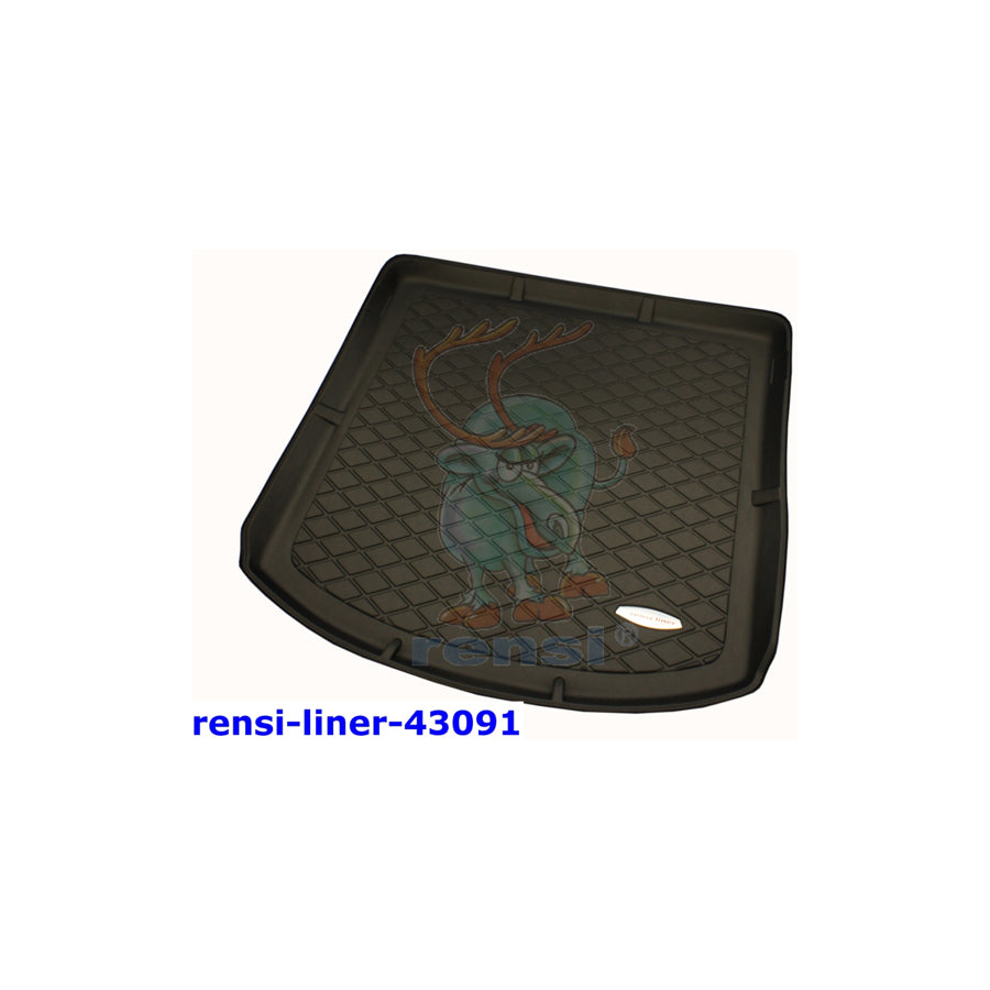 RENSI 43091 Car boot tray for VW TOURAN Plastic, 3rd seat row must be sunk