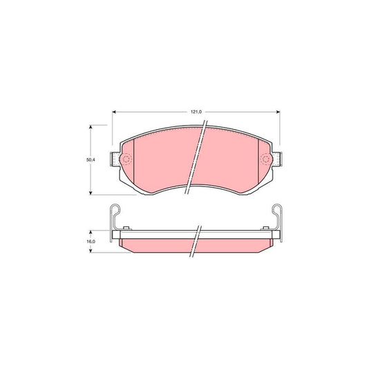 TRW Gdb1009 Brake Pad Set For Nissan Patrol Gr V Off Road Y61 Incl Wear Warning Contact
