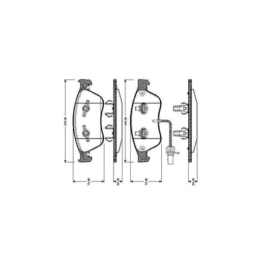 Bosch 0986Tb2868 Brake Pad Set Incl Wear Warning Contact With Accessories