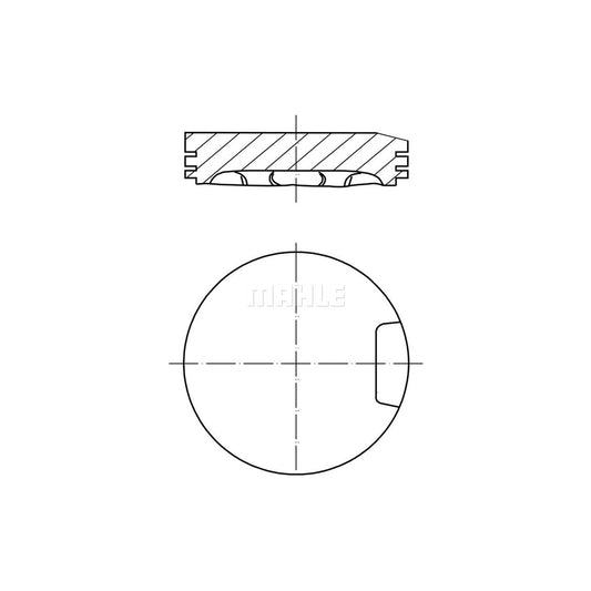 MAHLE ORIGINAL 033 13 02 Piston 81,51 mm, without cooling duct