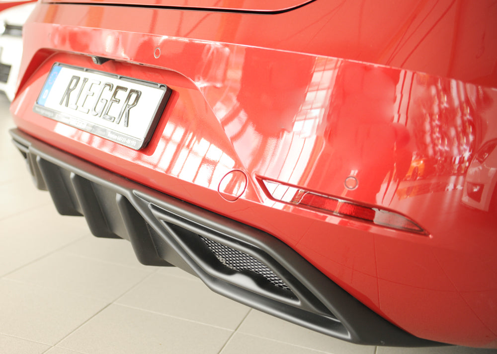 Rieger 00027055 SEAT Leon KL Rear Diffuser -  Matte Black