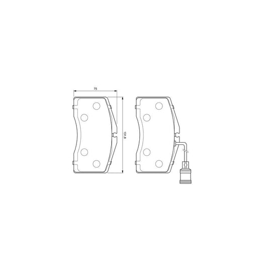 Bosch 0986424664 Brake Pad Set For Audi A8 D2 4D2 4D8 With Integrated Wear Sensor With Anti Squeak Plate BP380