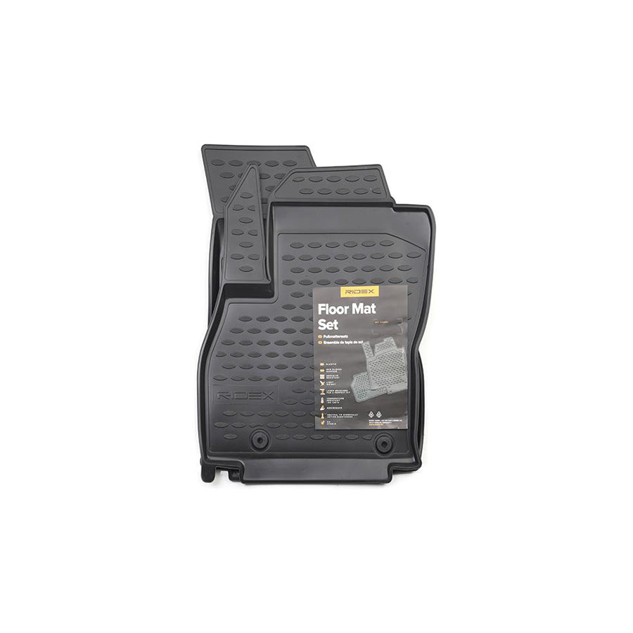RIDEX Tailored 215A0013 Floor mat set Elastomer, Front, Quantity: 2, Black