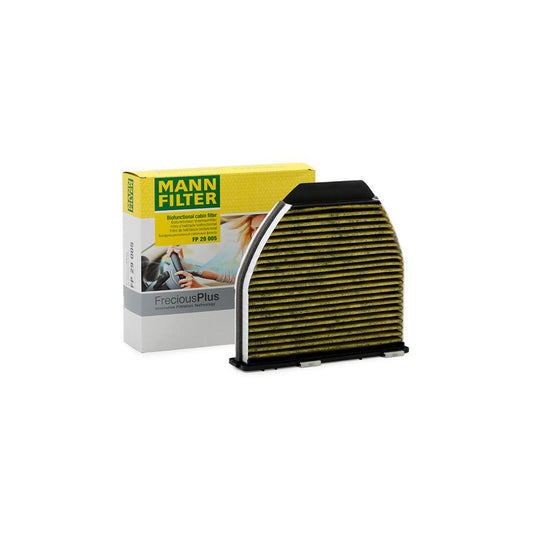 MANN-FILTER FP 29 005 Pollen filter Activated Carbon Filter, Activated Carbon Filter with polyphenol, Particulate filter (PM 2.5), with antibacterial action, with fungicidal effect, FreciousPlus