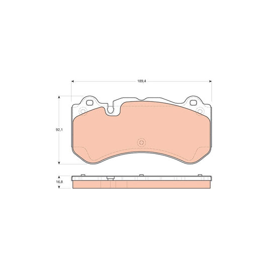 TRW Gdb1710 Brake Pad Set Prepared For Wear Indicator