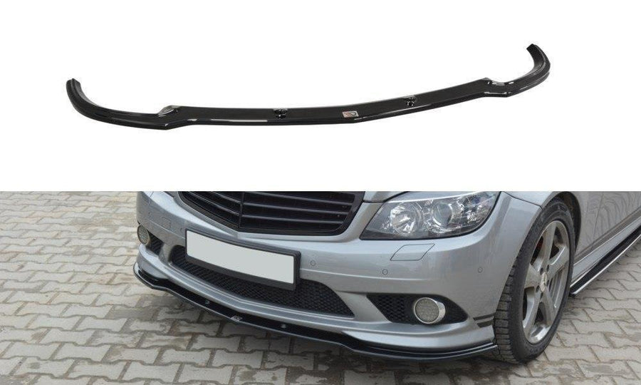Maxton Design ME-C-204-AMGLINE-FD1T Front Splitter Mercedes Benz C-Class W204 AMG-Line (Pre-Facelift) | Duco Car Parts UK Car Parts