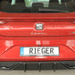 Rieger 00027055 SEAT Leon KL Rear Diffuser -  Matte Black