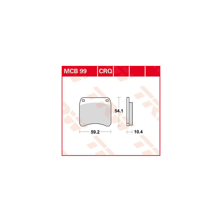 TRW Hyper Carbon Racing Mcb99Crq Brake Pad Set