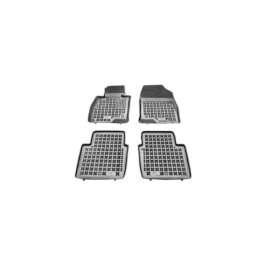 REZAW PLAST Tailored 200811 Floor mat set for MAZDA 6 Saloon (GJ, GL) Elastomer, Front and Rear, Quantity: 4, Black