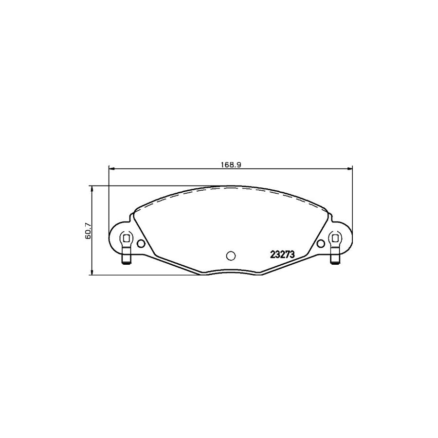 Hella 8DB 355 019 421 Brake Pad Set For CITROEN C5 Incl Wear Warning Contact With Brake Caliper Screws